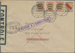 Französische Zone - Besonderheiten: 1946, ZENSURSTELLE WORMS: 5 Pf, 2 X 20 Pf U. - Autres & Non Classés