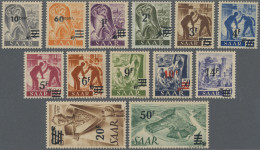 Saarland (1947/56): 1947, Saar-Urdruck 10 C - 50 Fr, 13 Werte Komplett Postfrisc - Unused Stamps