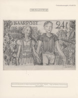Saarland (1947/56): 1948, Nicht Ausgeführter Original-Entwurf Zur 3. Freimarken- - Nuovi