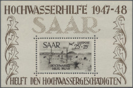 Saarland (1947/56): 1948, Hochwasserhilfe, Einwandfrei Ungebrauchtes Blockpaar I - Unused Stamps