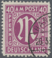 Bizone: 1946, 40 Pf AM-Post Rosakarmin In Zähnung L 11 X 11½, Papier Z Mit Dem S - Autres & Non Classés