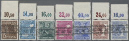 Bizone: 1948, "Arbeiter", 7 Postfrische Werte Mit Bandaufdruck Im Plattendruck J - Other & Unclassified