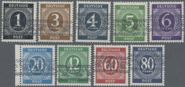 Bizone: 1948, Nicht Anerkannte Serie 1 Pf Bis 80 Pf Kontrollrat I Mit Bandaufdru - Altri & Non Classificati