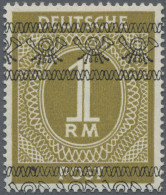 Bizone: 1948, 1 RM Mit Doppeltem Bandaufdruck, Postfrisch, Einwandfrei, Signiert - Altri & Non Classificati
