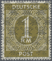 Bizone: 1948, 1 RM Mit Netzaufdruck, Postfrisch, Tadellos, Tiefst Signiert Dr. D - Other & Unclassified