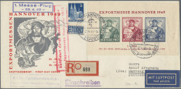 Bizone: 1949, Hannover-Messe-Block, Auf Sonder-Umschlag 1. Messe Flug, Mit Erstt - Other & Unclassified