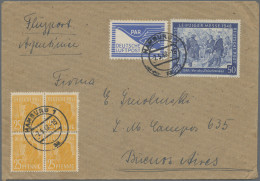 Bizone - Flugpost-Zulassungsmarke: 1948, Flugpost-Zulassungsmarke "JEIA" Mit Zus - Other & Unclassified