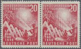 Bundesrepublik Deutschland: 1949, 20 Pf Bundestag, Waagerechtes Paar In Postfris - Unused Stamps