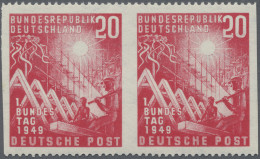 Bundesrepublik Deutschland: 1949, 20 Pf Bundestag Im Waagerechten Paar, Beide We - Unused Stamps