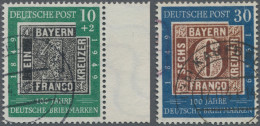 Bundesrepublik Deutschland: 1949, 100 Jahre Deutsche Briefmarken, 10 Pfg. Als Ra - Usados