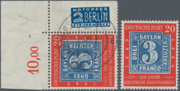 Bundesrepublik Deutschland: 1949, 100 Jahre Deutsche Briefmarken, 20(Pf), Gestem - Gebruikt