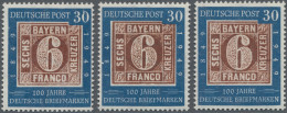 Bundesrepublik Deutschland: 1949, 30 Pfg. 100 Jahre Deutsche Briefmarken 3 Marke - Nuovi