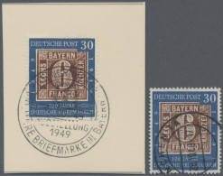 Bundesrepublik Deutschland: 1949, 30 Pfg. 100 Jahre Deutsche Briefmarken, Platte - Usati