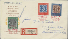 Bundesrepublik Deutschland: 1949, 100 Jahre Deutsche Briefmarken, 10(Pf) - 30 (P - Briefe U. Dokumente