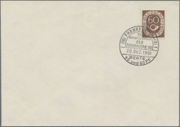 Bundesrepublik Deutschland: 1951, Posthorn 2-40Pfg., 60 Pfg. Jeweils Einzeln (2P - Covers & Documents