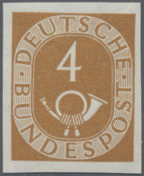 Bundesrepublik Deutschland: 1951, 4 Pfg. Posthorn Ungezähnt, Postfrisches Kabine - Ungebraucht