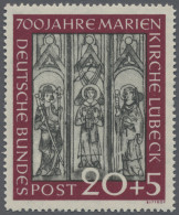 Bundesrepublik Deutschland: 1951, 20 Pf Marienkirche Mit Plattenfehler I "Sprung - Ungebraucht
