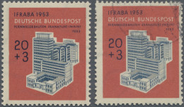 Bundesrepublik Deutschland: 1953, IFRABA 20+3 (Pf) Mit Plattenfehler "Delle Im L - Usati