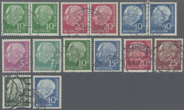 Bundesrepublik Deutschland: 1960, Heuss Lumogen, Kompletter Satz, 1xgestempelt U - Used Stamps