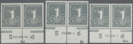 Bundesrepublik Deutschland: 1955, Freimarke 1 Pf, Drei Waagerechte Paare Vom Bog - Unused Stamps