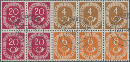 Bundesrepublik - Zusammendrucke: 1951, Posthorn, Beide Heftchenblätter, Je Falzr - Se-Tenant