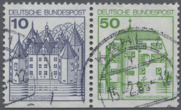 Bundesrepublik - Zusammendrucke: 1977, 10 Und 50 Pf Zusammendruck Burgen Und Sch - Se-Tenant