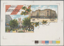 Ansichtskarten: Österreich: 1897/1900 (ca.), Farbprobedruck Für Lithokarte "HOTE - Otros & Sin Clasificación