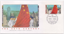 Hong Kong And Macau Return To China, Britain's Union Jack Replaced By The Chinese Flag, Marshall Islands FDC - Mao Tse-Tung