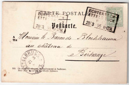 5c. Obl. Ambulant ECHTERNACH ETTELBRUCK F.C. Sur C.P. Du 21/3 1896 Vers Birtrange.  SUperbe - 21557 - 1882 Alegorias