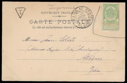 1901.  BELGIUM TO GREECE 5C USED OUTSIDE OF BELGIUM AND NOT ADMITTED - TAXED - SENT AS PRINTED MATTER - 1893-1907 Coat Of Arms