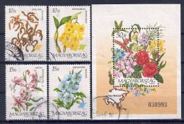 Ungarn 1991 - Blumen Asiens, Nr. 4128 A - Block 224, Gestempelt / Used - Oblitérés