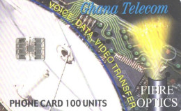 Ghana:Used Phonecard, Ghana Telecom, 100 Units, Voice Data Video Transfer, 2001 - Ghana