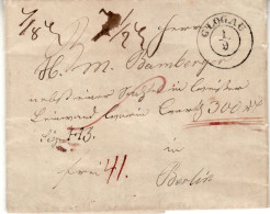 POLAND / GERMAN ANNEXATION 1842 LETTER  SENT FROM GŁOGÓW /GLOGAU/ TO BERLIN - ...-1860 Préphilatélie