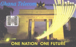 Ghana:Used Phonecard, Ghana Telecom, 25 Units, Freedom And Justice, 2000 - Ghana