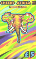 Used Phonecard, 5£, Cheers Africa, Elephant - Sonstige – Europa