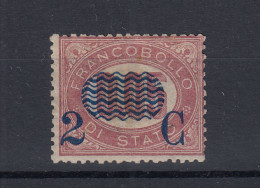 REGNO 1878 SERVIZIO ONDULINE 2 CENT. SU 0,05 CENT. G.O MH* FIRMA BIONDI FRESCO - Neufs