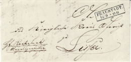 POLAND / GERMAN ANNEXATION 1853   LETTER  SENT FROM WSCHOWA /FRAUSTADT/ TO LESZNO /LISSA/ - ...-1860 Vorphilatelie