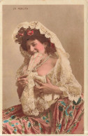 PHOTOGRAPHIE - Femme - Portrait - La Perlita  - Colorisé - Carte Postale Ancienne - Photographs