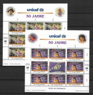 1996 MNH UNO Wien Mi  218-19 Kleinbogen Postfris** - Blocchi & Foglietti