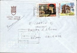 PORTUGAL AFFRANCHISSEMENT COMPOSE SUR  LETTRE A EN TETE D'HOTEL PÖUR LA FRANCE 1978 - Storia Postale