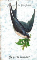 ILLUSTRATION - Une Hirondelle Avec Un Muguet - Colorisé - Carte Postale Ancienne - 1900-1949