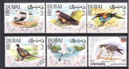 5-V Birds, Gull, Redfooted Falcon, Bee Eater, Pheasant, Egret, Dubai, Used Hinged, And Peregrine Falcon-Yemen SGALM3 - - Aigles & Rapaces Diurnes