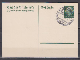 Dt.Reich Privatganzsache Aschaffenburg 1936 Tag Der Briefmarke MiNo. PP 127C17/02 SSt - Entiers Postaux Privés