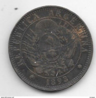 * Argentina  2 Centavos1893 Km 33  Vf+ - Argentine