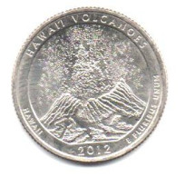 2012 - Stati Uniti 25 Cents - Quarter Hawai'i Volcanoes   S     ------ - 2010-...: National Parks