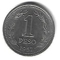 Argentina 1 Peso 1957 Km 57 Xf+ - Argentina
