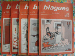 Lot De 5 Numéros De Blagues De 1974-78. Humour Tienno Lassalvy Bernie René Caillé Uber Piem Van Dam - Humor