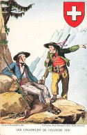 Les Chasseurs De Chamois 1830 Chasse Drapeau Suisse Fusil - Autres & Non Classés