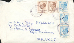 TURQUIE AFFRANCHISSEMENT COMPOSE SUR LETTRE POUR LA FRANCE 1965 - Covers & Documents