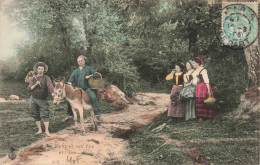 PHOTOGRAPHIE - Le Meunier Son Fils Et L'âne - Colorisé - Carte Postale Ancienne - Photographie